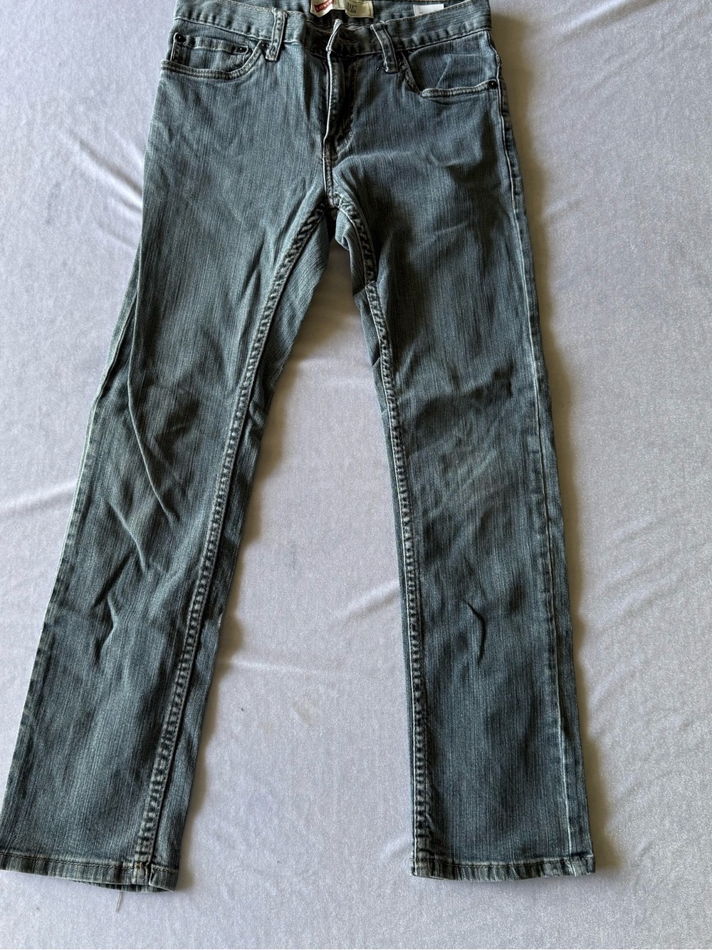 Levi's Classic Grey Straight-Leg Jeans Size 14R